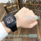 Replica Cartier Santos Men's Watch 45mm - Brown Dial Black Leather Strap (4)_th.jpg